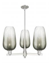 Innovations Lighting 716-3CR-SN-G484-7SL - Brookhaven Flute - 3 Light - 18 inch - Satin Nickel - Pendant