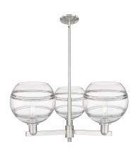 Innovations Lighting 716-3CR-SN-G556-10CL - Rochester - 3 Light - 32 inch - Satin Nickel - Stem hung - Pendant