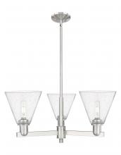 Innovations Lighting 716-3CR-SN-GBC-84 - Berkshire Glass - 3 Light - 30 inch - Satin Nickel - Stem hung - Pendant