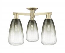 Innovations Lighting 716-3F-AB-G480-6SL - Brookhaven Almond - 3 Light - 6 inch - Antique Brass - Semi-Flush Mount