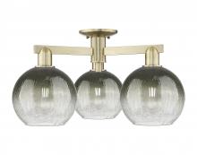 Innovations Lighting 716-3F-AB-G483-8SL - Brookhaven Globe - 3 Light - 6 inch - Antique Brass - Semi-Flush Mount