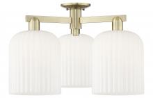 Innovations Lighting 716-3F-AB-G559-8GWH - Bridal Veil - 3 Light - 26 inch - Antique Brass - Semi-Flush Mount