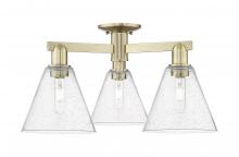 Innovations Lighting 716-3F-AB-GBC-84 - Berkshire Glass - 3 Light - 26 inch - Antique Brass - Semi-Flush Mount