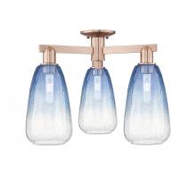 Innovations Lighting 716-3F-AC-G480-6SB - Brookhaven Almond - 3 Light - 6 inch - Antique Copper - Semi-Flush Mount