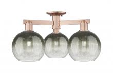 Innovations Lighting 716-3F-AC-G483-8SL - Brookhaven Globe - 3 Light - 6 inch - Antique Copper - Semi-Flush Mount