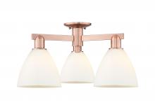 Innovations Lighting 716-3F-AC-GBD-751 - Bristol - 3 Light - 25 inch - Antique Copper - Semi-Flush Mount