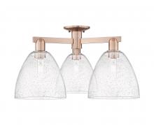 Innovations Lighting 716-3F-AC-GBD-94 - Bristol - 3 Light - 27 inch - Antique Copper - Semi-Flush Mount
