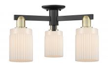 Innovations Lighting 716-3F-BAB-G341 - Hadley - 3 Light - 22 inch - Black Antique Brass - Semi-Flush Mount