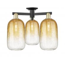 Innovations Lighting 716-3F-BAB-G482-7AM - Brookhaven Cloche - 3 Light - 6 inch - Black Antique Brass - Semi-Flush Mount