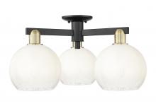 Innovations Lighting 716-3F-BAB-G483-8OP - Brookhaven Globe - 3 Light - 6 inch - Black Antique Brass - Semi-Flush Mount