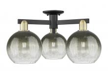 Innovations Lighting 716-3F-BAB-G483-8SL - Brookhaven Globe - 3 Light - 6 inch - Black Antique Brass - Semi-Flush Mount