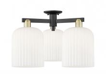 Innovations Lighting 716-3F-BAB-G559-8GWH - Bridal Veil - 3 Light - 26 inch - Black Antique Brass - Semi-Flush Mount