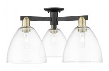 Innovations Lighting 716-3F-BAB-GBD-92 - Bristol - 3 Light - 27 inch - Black Antique Brass - Semi-Flush Mount