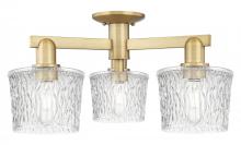 Innovations Lighting 716-3F-BB-G402 - Niagara - 3 Light - 24 inch - Brushed Brass - Semi-Flush Mount