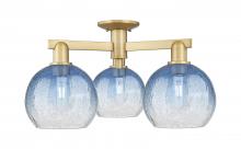 Innovations Lighting 716-3F-BB-G483-8SB - Brookhaven Globe - 3 Light - 6 inch - Brushed Brass - Semi-Flush Mount