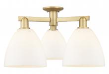 Innovations Lighting 716-3F-BB-GBD-91 - Bristol - 3 Light - 27 inch - Brushed Brass - Semi-Flush Mount