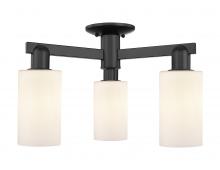 Innovations Lighting 716-3F-BK-G801 - Clymer - 3 Light - 21 inch - Matte Black - Semi-Flush Mount