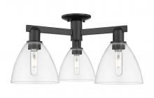 Innovations Lighting 716-3F-BK-GBD-752 - Bristol - 3 Light - 25 inch - Matte Black - Semi-Flush Mount