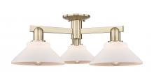 Innovations Lighting 716-3F-CB-G131 - Orwell - 3 Light - 26 inch - Champagne Bronze - Semi-Flush Mount