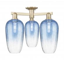 Innovations Lighting 716-3F-CB-G484-7SB - Brookhaven Flute - 3 Light - 6 inch - Champagne Bronze - Semi-Flush Mount