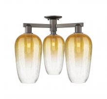 Innovations Lighting 716-3F-OB-G484-7AM - Brookhaven Flute - 3 Light - 6 inch - Oil Rubbed Bronze - Semi-Flush Mount