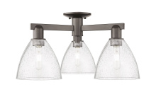 Innovations Lighting 716-3F-OB-GBD-754 - Bristol - 3 Light - 25 inch - Oil Rubbed Bronze - Semi-Flush Mount