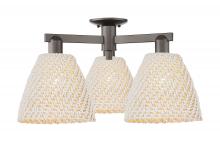 Innovations Lighting 716-3F-OB-NBD-9-NAT - Bristol Natural - 3 Light - 27 inch - Oil Rubbed Bronze - Semi-Flush Mount