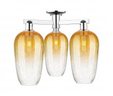 Innovations Lighting 716-3F-PC-G484-7AM - Brookhaven Flute - 3 Light - 6 inch - Polished Chrome - Semi-Flush Mount