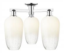 Innovations Lighting 716-3F-PC-G484-7OP - Brookhaven Flute - 3 Light - 6 inch - Polished Chrome - Semi-Flush Mount