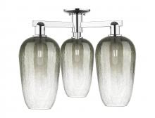 Innovations Lighting 716-3F-PC-G484-7SL - Brookhaven Flute - 3 Light - 6 inch - Polished Chrome - Semi-Flush Mount