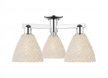 Innovations Lighting 716-3F-PC-NBD-75-NAT - Bristol Natural - 3 Light - 6 inch - Polished Chrome - Semi-Flush Mount