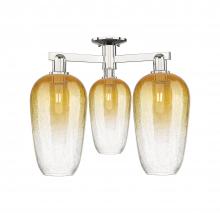 Innovations Lighting 716-3F-PN-G484-7AM - Brookhaven Flute - 3 Light - 6 inch - Polished Nickel - Semi-Flush Mount