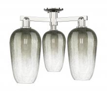 Innovations Lighting 716-3F-PN-G484-7SL - Brookhaven Flute - 3 Light - 6 inch - Polished Nickel - Semi-Flush Mount