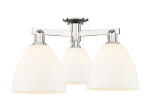 Innovations Lighting 716-3F-PN-GBD-91 - Bristol - 3 Light - 27 inch - Polished Nickel - Semi-Flush Mount