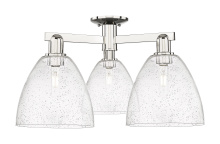 Innovations Lighting 716-3F-PN-GBD-94 - Bristol - 3 Light - 27 inch - Polished Nickel - Semi-Flush Mount