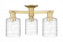 Innovations Lighting 716-3F-SG-G1113 - Cobbleskill - 3 Light - 23 inch - Satin Gold - Semi-Flush Mount