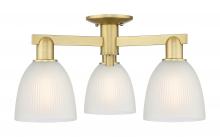Innovations Lighting 716-3F-SG-G381 - Castile - 3 Light - 24 inch - Satin Gold - Semi-Flush Mount