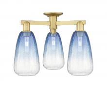 Innovations Lighting 716-3F-SG-G480-6SB - Brookhaven Almond - 3 Light - 6 inch - Satin Gold - Semi-Flush Mount