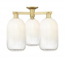 Innovations Lighting 716-3F-SG-G482-7OP - Brookhaven Cloche - 3 Light - 6 inch - Satin Gold - Semi-Flush Mount