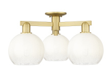 Innovations Lighting 716-3F-SG-G483-8OP - Brookhaven Globe - 3 Light - 6 inch - Satin Gold - Semi-Flush Mount