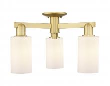 Innovations Lighting 716-3F-SG-G801 - Clymer - 3 Light - 21 inch - Satin Gold - Semi-Flush Mount