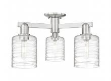 Innovations Lighting 716-3F-SN-G1113 - Cobbleskill - 3 Light - 23 inch - Brushed Satin Nickel - Semi-Flush Mount