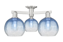 Innovations Lighting 716-3F-SN-G483-8SB - Brookhaven Globe - 3 Light - 6 inch - Brushed Satin Nickel - Semi-Flush Mount