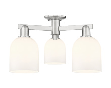 Innovations Lighting 716-3F-SN-G558-6GWH - Bella - 3 Light - 23 inch - Brushed Satin Nickel - Semi-Flush Mount