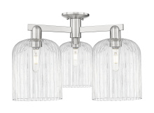 Innovations Lighting 716-3F-SN-G559-8CL - Bridal Veil - 3 Light - 26 inch - Brushed Satin Nickel - Semi-Flush Mount
