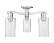 Innovations Lighting 716-3F-SN-G804 - Clymer - 3 Light - 21 inch - Brushed Satin Nickel - Semi-Flush Mount