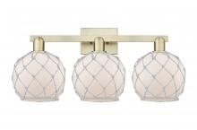 Innovations Lighting 716-3W-AB-G121-8RW - Farmhouse Rope - 3 Light - 27 inch - Antique Brass - Bath Vanity Light