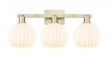 Innovations Lighting 716-3W-AB-G1217-8WV - White Venetian - 3 Light - 27 inch - Antique Brass - Bath Vanity Light