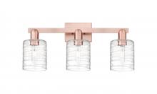 Innovations Lighting 716-3W-AC-G1113 - Cobbleskill - 3 Light - 24 inch - Antique Copper - Bath Vanity Light