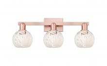 Innovations Lighting 716-3W-AC-G1216-6WM - White Mouchette - 3 Light - 25 inch - Antique Copper - Bath Vanity Light